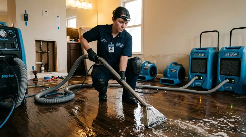Overhead Laundry Supply Line Burst Cleanup in Lockhaven